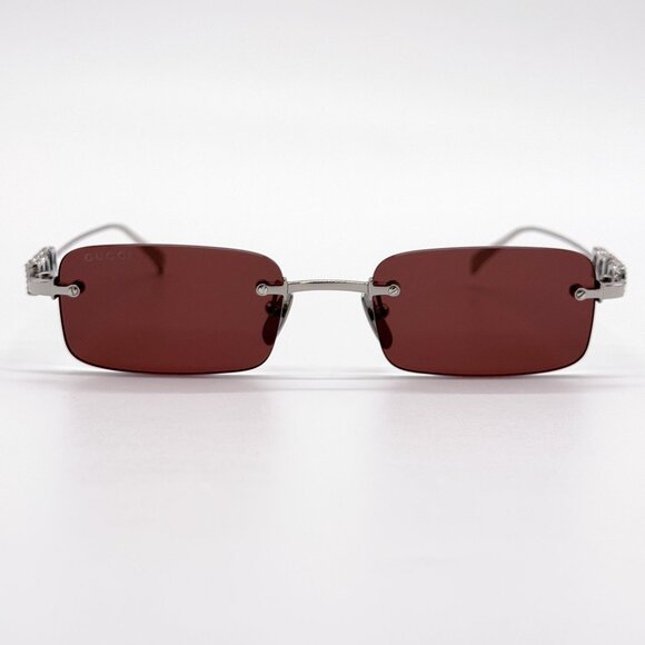NEW GUCCI SUNGLASSES SILVER PURPLE UNISEX EYEWEAR GUCCI GG1808S 004 main image 6